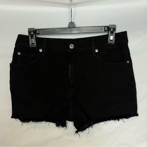 7 For All Mankind | Black Distressed Shorts | Size 30 (51)
